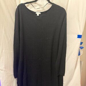 Charter Club Woman Black Knit Dress Long Sleeve Women’s 1X